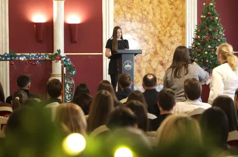 Osijek, 19. 12. 2025., HNK, svečanost, uručenje stipendija učenicima i studentima, 2025/2026, Vita JovićSNIMIO BRUNO JOBST