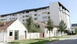 OSIJEK, 15. 09. 2017, ARHITEKTURA, URBANIZAM, TZV. KREZUBA GRADNJA, ZGRADE UZ STARE RUEVNE KUĆE, ILIRSKA, STROSSMAYEROVA I RUINA ULICA.snimio GOJKO MITIĆ