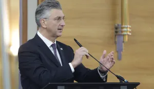 Zagreb, 15.12.2025.- 36. obljetnica osnutka Hrvatske demokratske zajednice Grada Zagreba. Na fotografiji Andrej Plenković.foto HINA/ Admir BULJUBA&Scaron;IĆ/ abu