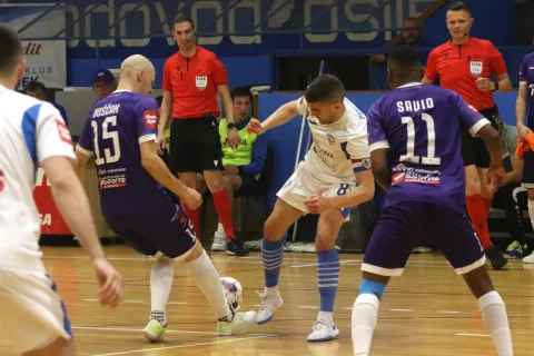 Osijek, 30. 05. 2025, SD Zrinjevac, mali nogomet, Osijek Kandit - Novo Vrijeme (Makarska), Finalna serija doigravanja za prvaka Hrvatske.snimio GOJKO MITIĆ