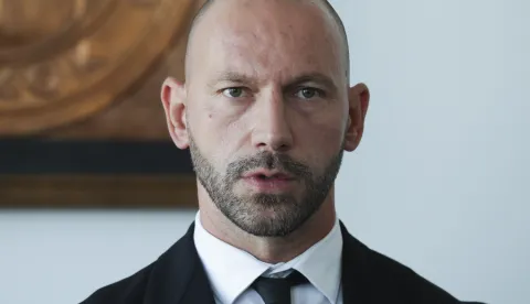 Zagreb, 04.07.2025. - Otvorenje novih prostorija Uskoka u Branimirovoj 4. Na fotografiji ministar pravosuđa, uprave i digitalne transformacije Damir Habijan. foto HINA/ Lana SLIVAR DOMINIĆ/ lsd