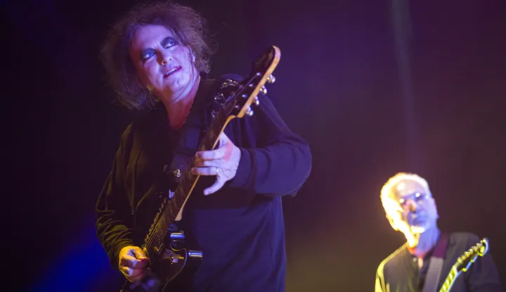 epa07229064 (FILE) - Robert Smith (L), lead singer and guitarist of the British dark rock band The Cure performs during their concert in the Papp Laszlo Sports Arena in Budapest, Hungary, 27 October 2016 (reissued 13 December 2018). Janet Jackson was inducted into The Rock & Roll Hall of Fame, as organizers announced. The 34th Annual Rock and Roll Hall of Fame Induction Ceremony will take place in Brooklyn on 29 March 2019. EPA/Balazs Mohai HUNGARY OUT *** Local Caption *** 53092669