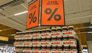 Osijek, 14. 10. 2025, Kaufland Retfala, obilazak Kauflanda pred sutra&scaron;nje otvorenje. Trgovina, proizvodi, police, nutella, ilustracijasnimio GOJKO MITIĆ