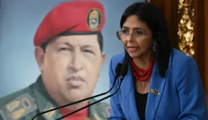 (FILES) Venezuela's Vice-President Delcy Rodriguez speaks during the presentation of the 2025 budget bill at the National Assembly in Caracas on December 3, 2024. On January 3, 2026, Venezuela's Supreme Court ordered Vice President Delcy Rodriguez to become the country's interim leader after the United States seized President Nicolas Maduro and whisked him out of the country. (Photo by JUAN BARRETO/AFP)