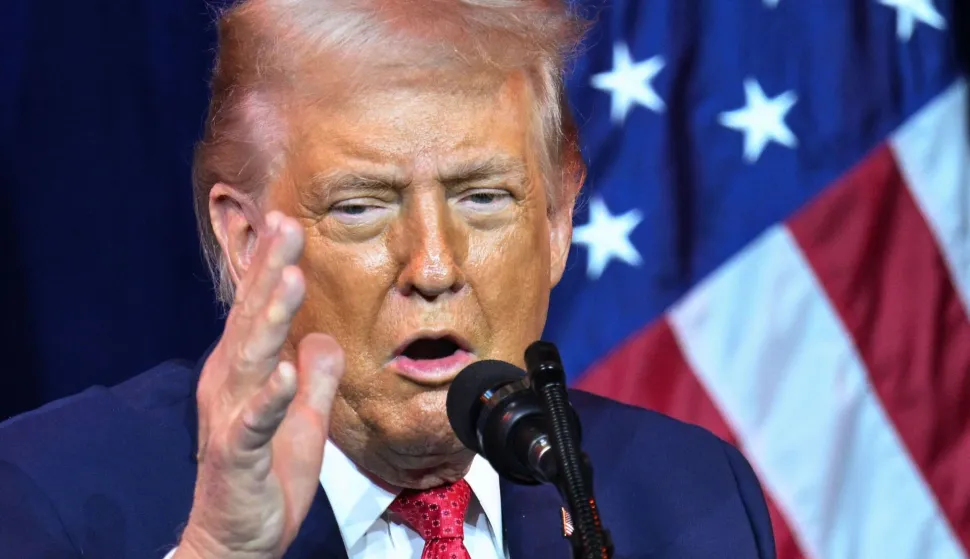 US President Donald Trump speaks during the House Republican Party (GOP) member retreat at the Kennedy Center in Washington, DC, on January 6, 2026. (Photo by Mandel NGAN/AFP)