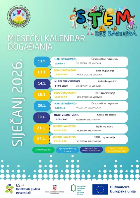 Pridružite se projektu "STEM bez barijera" &ndash; mjestu gdje djeca otkrivaju čaroliju znanosti kroz igru iistraživanje!
