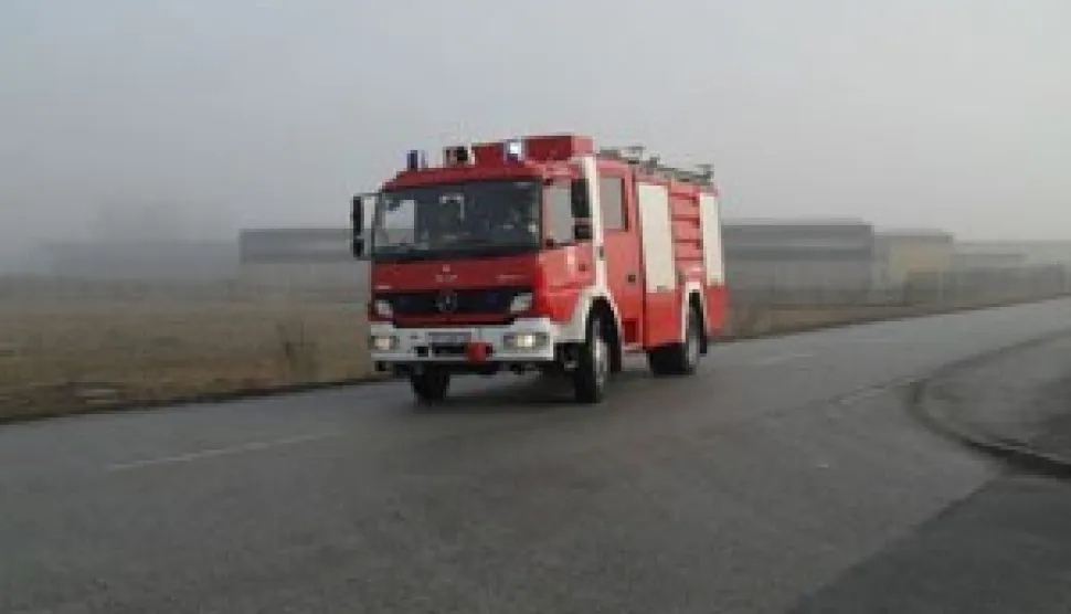 Požar u Viljevu, siječanj 2026. vatrogasci, vatrogasno vozilo