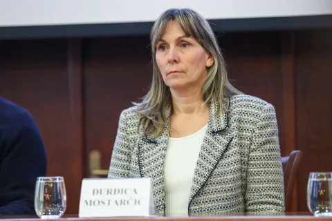 10.01.2024., Zagreb - Na konferenciji za novinare predstavljene su realizirane i planirane aktivnosti Hrvatske obrtnicke komore u cilju unapredjenja uvjeta poslovanja za hrvatske obrtnike. Djurdica Mostarcic. Photo: Matija Habljak/PIXSELL