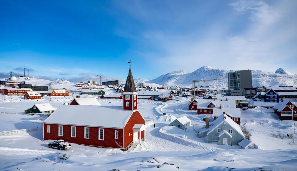 (FILES) The Nuuk Cathedral or Church of Our Saviour in Nuuk, Greenland, on March 4, 2025. US President Donald Trump is discussing options including military action to take control of Greenland, the White House said on January 6, 2026, upping tensions that Denmark warns could destroy the NATO alliance. Trump has stepped up his designs on the mineral-rich, self-governing Danish territory in the arctic since the US military seized Venezuelan leader Nicolas Maduro last weekend. (Photo by Odd ANDERSEN/AFP)