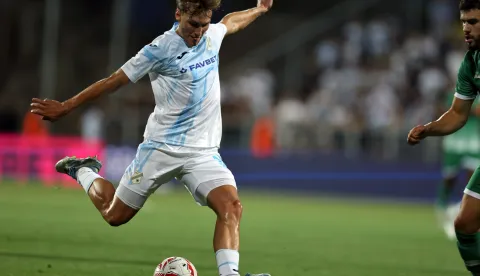 Rijeka, 22.7.2025 - Prva utakmica 2. pretkola nogometne Lige prvaka Rijeka - Ludogorec. Na slici Toni Fruk.Foto Hina/ Dario GRZELJ/ dag