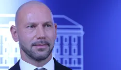 Zagreb.30.10.2025.-Ministar Damir Habijan dao je izjavu za medije u Hrvatskom saboru.Foto HINA/Tomislav Pavlek/ tp