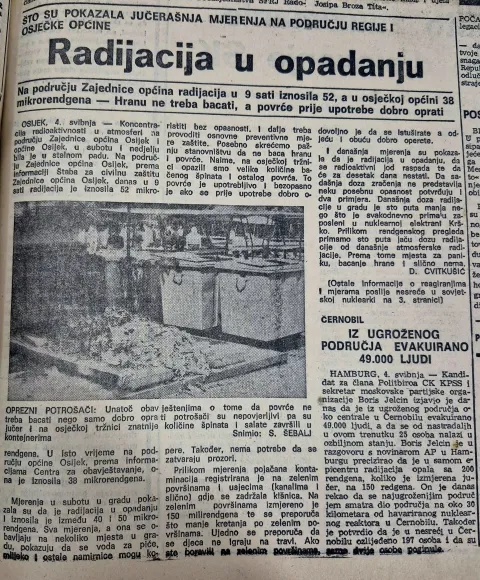 Osamdesete su bile godine...Černobilska katastrofaArhiva: Glas Slavonije