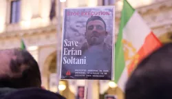 A sit-in in Piazza della Repubblica in Rome was organized by the Italy-Iran Association in solidarity with the Iranian people's protests against the Ayatollah regime. (Photo by Matteo Nardone/ipa-agency.net/IPA/Sipa USA) Photo: IPA/SIPA USA