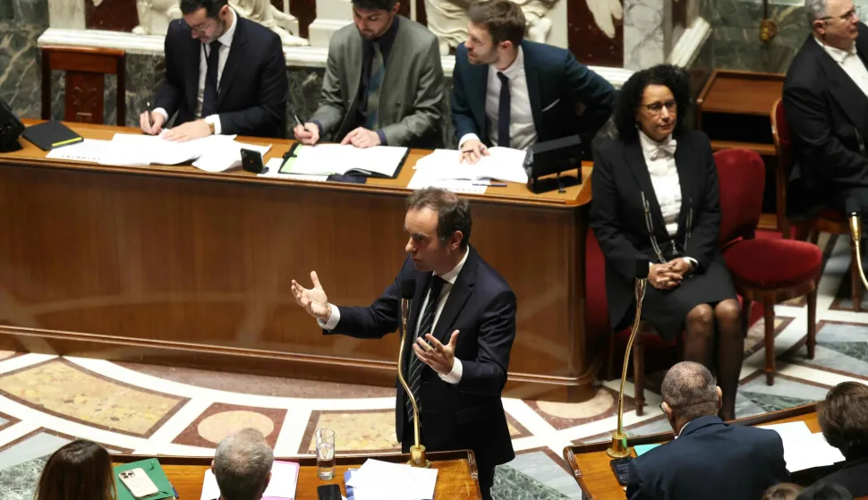 France's Prime Minister Sebastien Lecornu answers during a session of questions to the government at the National Assembly, France's lower house parliament, in Paris on January 14, 2026. (Photo by Alain JOCARD/AFP)