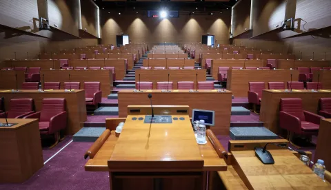 Zagreb, 20.05.2025 - Sjednica Hrvatskog sabora. Na slici prazna sabornica.foto HINA/ Damir SENČAR/ ds