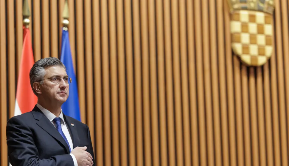 Zagreb, 15.01.2026. - Aktualnim prijepodnevom započela je 9. sjednica Hrvatskog sabora.Na fotografiji Andrej Plenković.foto HINA/ Edvard &Scaron;U&Scaron;AK/ es