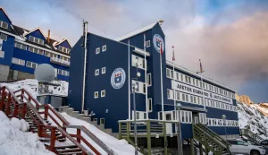 TOPSHOT - The Joint Arctic Command headquarter handling the Defence's tasks in and around Greenland and the Faroe Islands is pictured in Nuuk, Greenland, on January 15, 2026. Denmark's prime minister said on January 15, 2026 that the US ambition to take control of Greenland remained "intact" and that there were still a "fundamental disagreement" between the countries, despite high-stakes White House talks. (Photo by Alessandro Rampazzo/AFP)