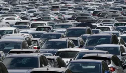 Car sales Thousands of used cars lined up at a site in Corby, Northamptonshire, waiting to be distributed to car dealerships around the UK. Joe Giddens Photo: PA Images/PIXSELL