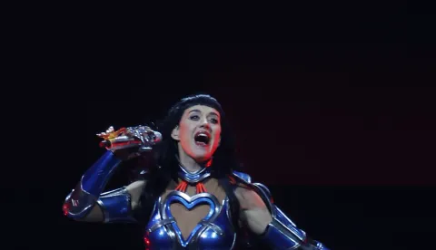 Singer Katy Perry performing in Madrid on Tuesday, 11 November 2025. Photo: Sergio R Moreno/GTRES