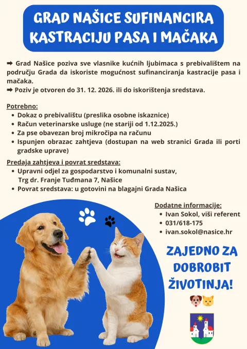 Na&scaron;ice, kastracija, kućni ljubimci