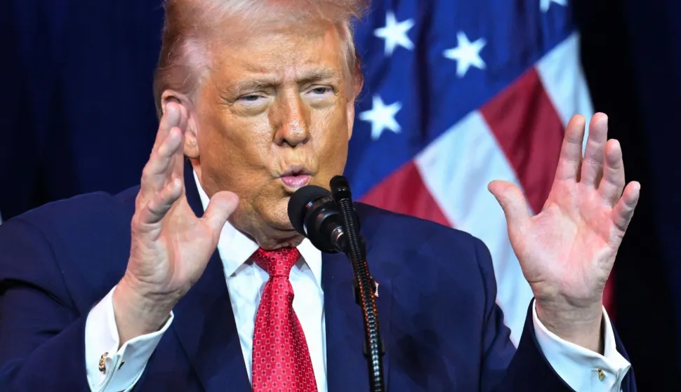 US President Donald Trump speaks during the House Republican Party (GOP) member retreat at the Kennedy Center in Washington, DC, on January 6, 2026. (Photo by Mandel NGAN/AFP)