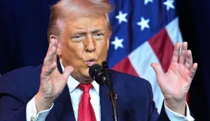 US President Donald Trump speaks during the House Republican Party (GOP) member retreat at the Kennedy Center in Washington, DC, on January 6, 2026. (Photo by Mandel NGAN/AFP)