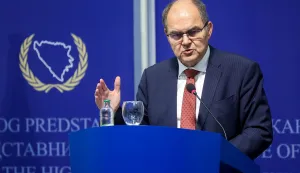 20.06.2024., Sarajevo, Bosna i Hercegovina - Konferencija za medije Visokog predstavnika u BiH Christiana Schmidta nakon dvodnevne sjednice Vijeca za implementaciju mira. Photo: Armin Durgut/PIXSELL