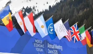 (260120) -- DAVOS, Jan. 20, 2026 (Xinhua) -- The Congress Hall, the venue for the 2026 annual meeting of the World Economic Forum (WEF), is pictured in Davos, Switzerland, Jan. 19, 2026. The 2026 annual meeting of the WEF opened on Monday evening in the Swiss Alpine town of Davos, calling for constructive dialogue in a complex global landscape. (Xinhua/Lian Yi) Photo: Lian Yi/XINHUA