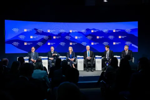 Davos, 20.01.2026. - Predsjednik Vlade Andrej Plenković sudjeluje na Godi&scaron;njem sastanku Svjetskog gospodarskog foruma u Davosu. foto HINA/ Vlada RH/ ml
