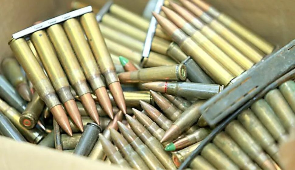 30.10.2015., Osijek - Na izvanrednoj konferenciji za medije policija je objavila da su razrijesili niz kaznenih djela, a izlozili su veliki broj zapljenjenog oruzja i lovackih trofeja. Photo: Davor Javorovic/PIXSELL------jedan stupac novosti