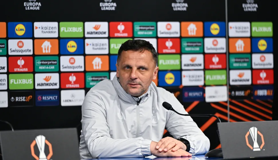 Zagreb, 21.01.2026. - Konferencija za medije GNK Dinamo uoči utakmice s FCSBNa fotografiji Mario Kovačević.foto HINA/ Edvard &Scaron;U&Scaron;AK