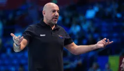 Beograd, 17.01.2026. - Hrvatska mu?ka vaterpolska reprezentacija u susrrtu je 1. kola skupine F drugog kruga natjecanja na Europskom prvenstvu u Beogradu rutinski svladala Rumunjsku sa 17-9 (5-1, 1-2, 5-3, 6-3). Na fotografiji Ivica Tucak. foto HINA/ HVS/ lsd