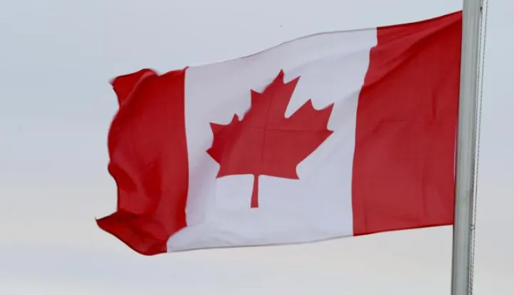 Kanadska zastava 05.01.2019., Zagvozd - Kanadska zastava na jarbolu. Photo:Ivo Cagalj/PIXSELL