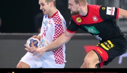 23.10.2019., Zagreb - Prijateljska utakmica rukometasa Hrvatske i Njemacke u Areni Zagreb. Vlado Matanovic, Julius KuhnPhoto: Luka Stanzl/PIXSELL