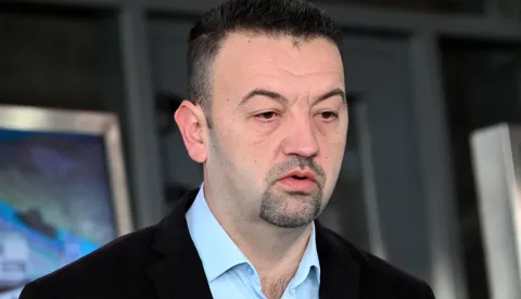 Vukovar, 24.01.2026. - Vukovarski vodotoranj. Gradonačelnik Vukovara Marijan Pavliček, zamjenik gradonačelnika Filip Su&scaron;ac i direktorica Vukovarskog vodotornja Mirela Janković održali konferenciju za novinare na kojoj su izvjestili o izrazito pozitivnim poslovnim rezultatima Vukovarskog vodotornja. Na fotografiji Marijan Pavliček.foto HINA/Gordan PANIĆ/ gp