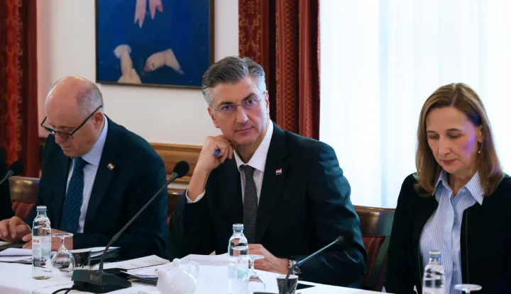 Tuheljske Toplice, 28.1.2026.- Predsjednik Vlade Andrej Plenkovi? i ?lanovi Vlade odr?at ?e sastanak sa ?upanima uklju?enim u Razvojni sporazum za Sjever Hrvatske. foto HINA/ Sini?a KALAJD?IJA/ ua