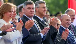 31.07.2025., Zagreb - U povodu obiljezavanja 30. obljetnice vojno-redarstvene operacije Oluja odrzan je svecani vojni mimohod. Photo: Sanjin Strukic/PIXSELL