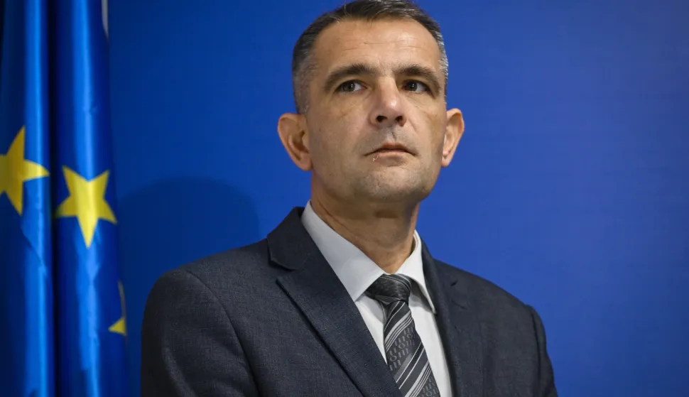 05.12.2025., Zagreb - Potpredsjednik Vlade i ministar unutarnjih poslova Davor Bozinovic odrzali su sastanak s predstavnicima jedinica lokalne i regionalne samouprave Medimurske zupanije na temu polozaja i integracije pripadnika romske nacionalne manjine. Photo: Neva Zganec/PIXSELL