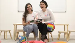 Osijek, 29. 01. 2026., Ulica Hrvatske republike, Kids English Academy, strani jezici, engleski jezik, mala djeca, vrtićka djeca, Dora Ore&scaron;ković Vrdoljak; Ema Ivančić SNIMIO BRUNO JOBST