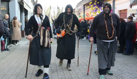 Đakovo, 22. 02. 2025, 31. Đakovački bu&scaron;ari, povorka i predaja ključeva grada.snimio GOJKO MITIĆ