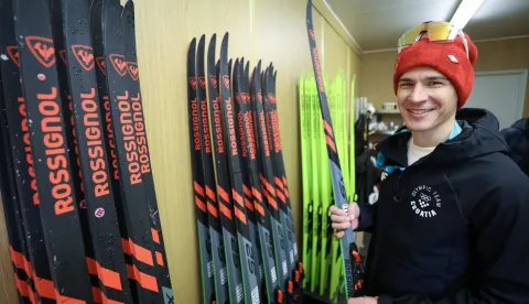 Antholz-Anterselva, 08.02.2026 - Članovi hrvatske biatlonske reprezentacije u Antholz-Anterselvi na Zimskim Olimpijskim igrama Milano-Cortina 2026. Na slici biatlonac Kre&scaron;imir Crnković.foto HINA/ Damir SENČAR/ ds