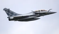 25.04.2024., Velika Gorica - Svecani docek prvih sest od ukupno 12 visenamjenskih borbenih aviona Rafale iz Francuske u vojarni "Pukovnik Marko Zivkovic". Photo: Zeljko Lukunic/PIXSELL