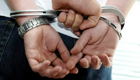 Policija, ilustracija, uhićenje, lisice