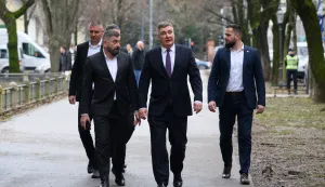 28.01.2026., Zagreb - Predsjednik Republike Zoran Milanovic posjetio je Fakultet kemijskog inzenjerstva i tehnologije Sveucilista u Zagrebu. Prilikom posjete Predsjednik Republike sastao se s clanovima Uprave Fakulteta te je o bisao znanstvene i studentske laboratorije uz predstavljanja istrazivanja. Photo: Davor Puklavec/PIXSELL