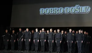 Zagreb, 13.02.2026. - Svečana&nbsp;prisega&nbsp;vježbenika za službenike pravosudne policije, koju je položilo 37 polaznika 54. i 55. temeljnog tečaja. foto HINA/ Lana SLIVAR DOMINIĆ/ lsd