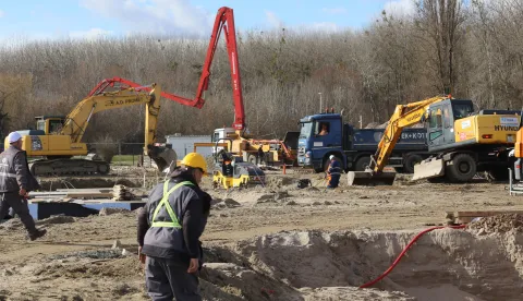 Osijek, 13. 02. 2026, Copacabana, Obilazak radova na rekonstrukciji Sportsko - rekreacijskog centra Copacaban.snimio GOJKO MITIĆ