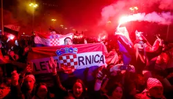 02.02.2026., Zagreb - Svecani docek hrvatske rukometne reprezentacije u na Trgu bana Josipa Jelacica nakon osvojene broncane medalje na Europskom rukometnom prvenstvu. Photo: Igor Kralj/PIXSELL