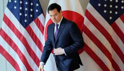 U.S. Secretary of State Marco Rubio, walks during the meeting with Japan's Foreign Minister Toshimitsu Motegi (not pictured) on the sidelines of the Munich Security Conference in Munich, Germany, February 14, 2026.  Alex Brandon/Pool via REUTERS Photo: Alex Brandon/REUTERS