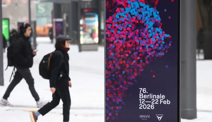 A Berlinale poster for the upcoming international film festival, at Potsdamer Platz in Berlin, Germany, February 6, 2026. REUTERS/Liesa Johannssen Photo: LIESA JOHANNSSEN/REUTERS