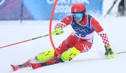 Bormio, 16.02.2026. - Slalom skija&scaron;a, nastup Filipa Zubčića. Na fotografiji Filip Zubčić. foto HINA/ Damir SENČAR/ ml